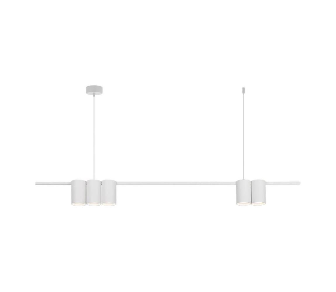 Csillár zsinóron GENESIS 5xGU10/8W/230V fehér ML0368