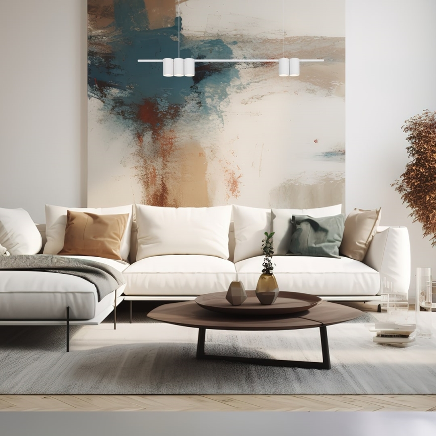 Csillár zsinóron GENESIS 5xGU10/8W/230V fehér