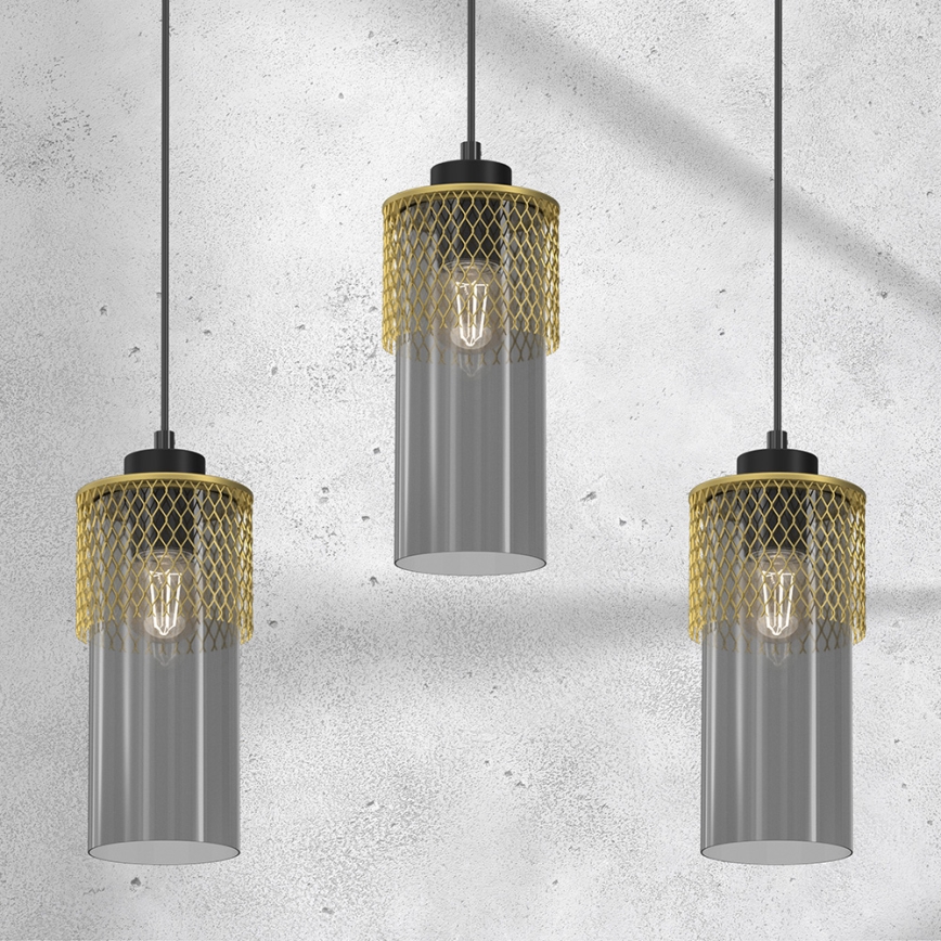 Csillár zsinóron GLAM 3xE27/60W/230V