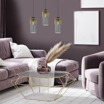 Csillár zsinóron GLAM 3xE27/60W/230V