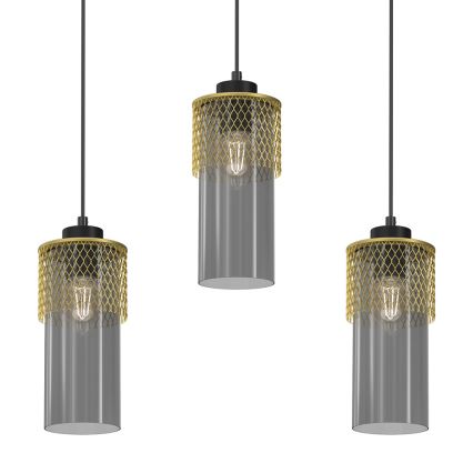 Csillár zsinóron GLAM 3xE27/60W/230V