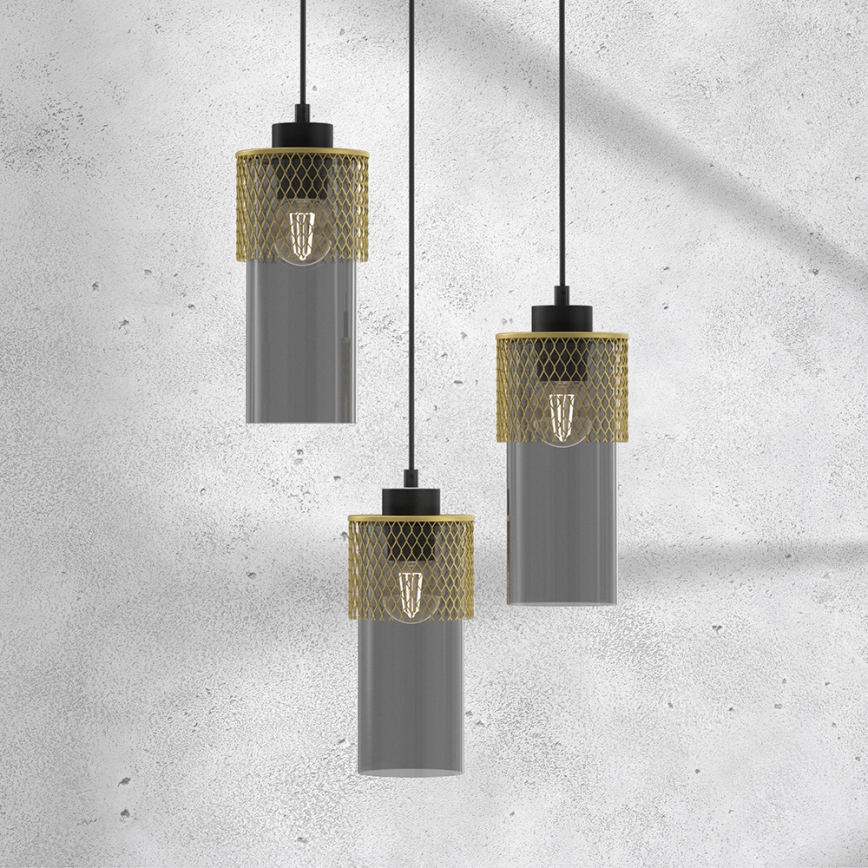 Csillár zsinóron GLAM 3xE27/60W/230V