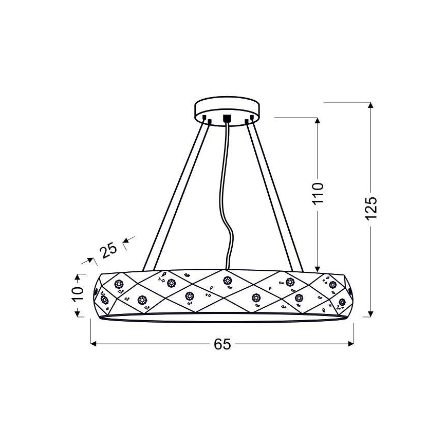 Csillár zsinóron GLANCE 5xG9/40W/230V