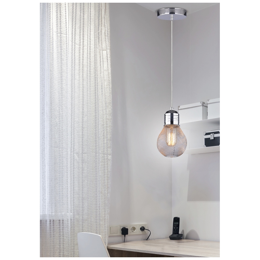 Csillár zsinóron GLIVA 1xE27/60W/230V