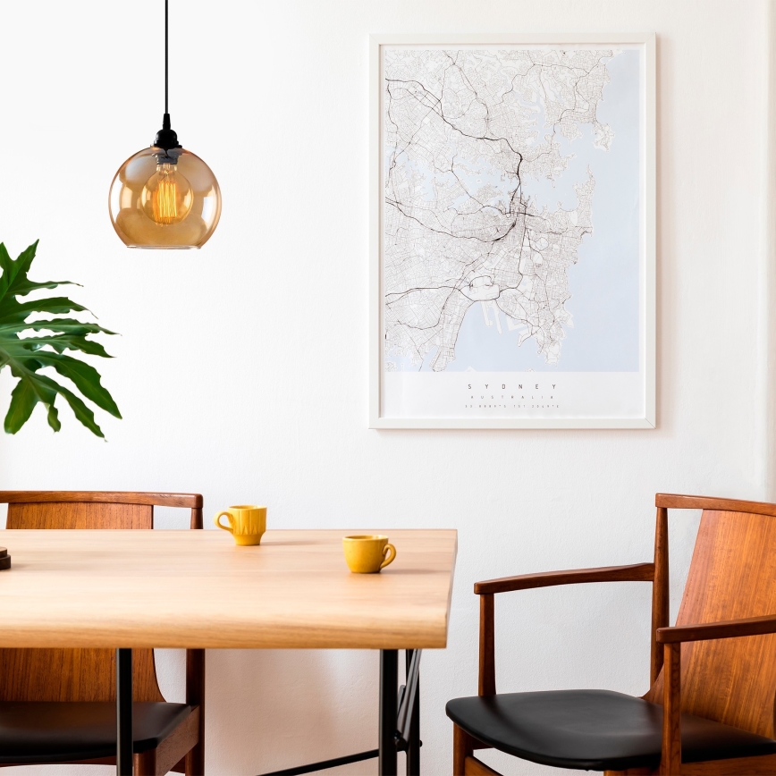 Csillár zsinóron GOLD 1xE27/40W/230V