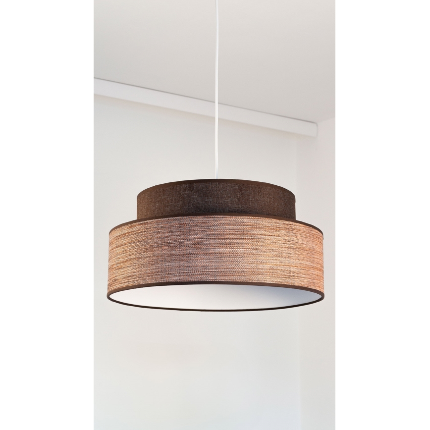 Csillár zsinóron GRACE 1xE27/60W/230V átm. 40 cm barna/bézs