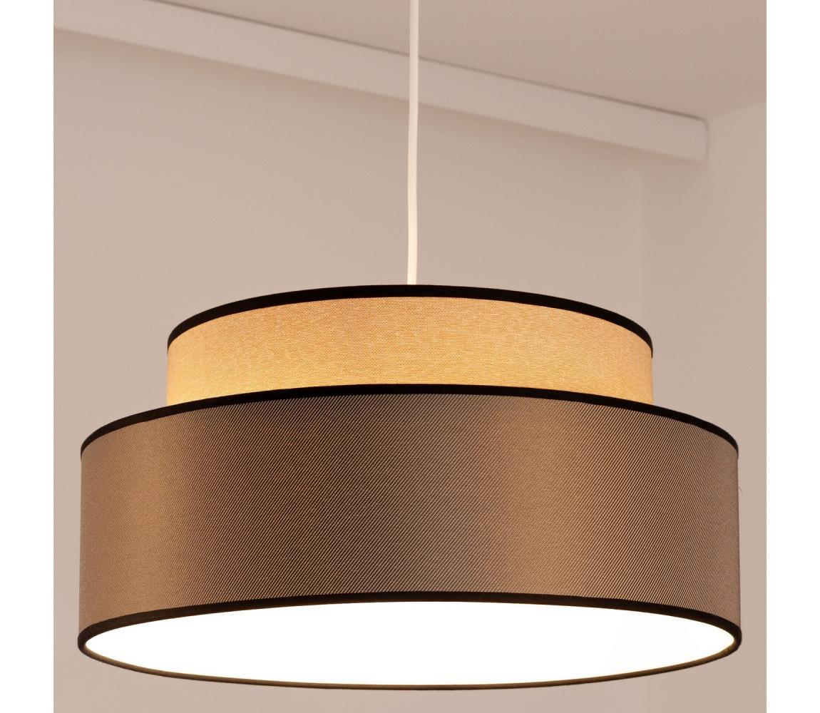 Csillár zsinóron GRACE 1xE27/60W/230V átm. 40 cm bézs/barna 0283