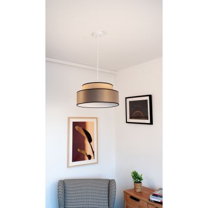 Csillár zsinóron GRACE 1xE27/60W/230V átm. 40 cm bézs/barna