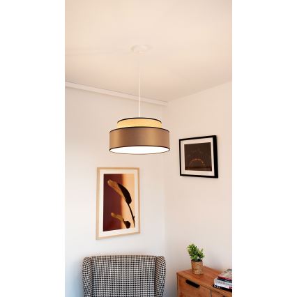 Csillár zsinóron GRACE 1xE27/60W/230V átm. 40 cm bézs/barna