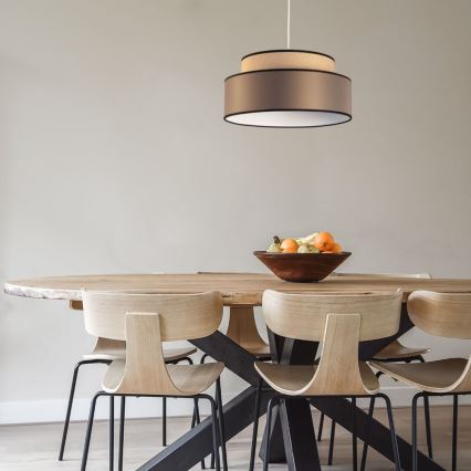 Csillár zsinóron GRACE 1xE27/60W/230V átm. 40 cm bézs/barna