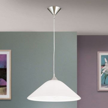 Csillár zsinóron GRADO 1xE27/60W/230V átm. 40 cm matt króm