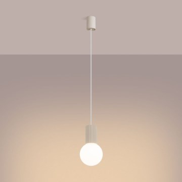 Csillár zsinóron HALO 1xG9/8W/230V átm. 12 cm krémes