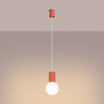 Csillár zsinóron HALO 1xG9/8W/230V átm. 12 cm rózsaszín