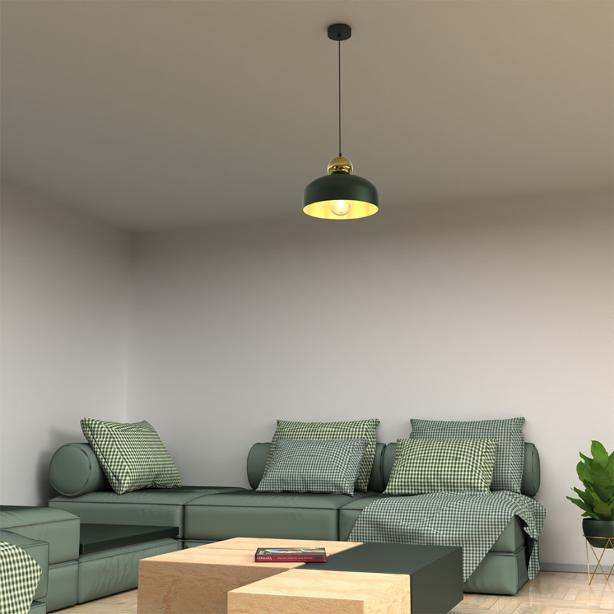 Csillár zsinóron HARALD 1xE27/60W/230V zöld