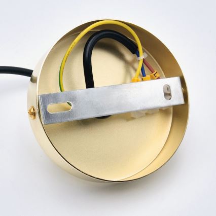 Csillár zsinóron HARMA 1xE27/15W/230V átm. 14 cm fehér/arany