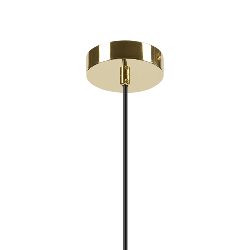 Csillár zsinóron HARMA 1xE27/15W/230V átm. 14 cm fehér/arany