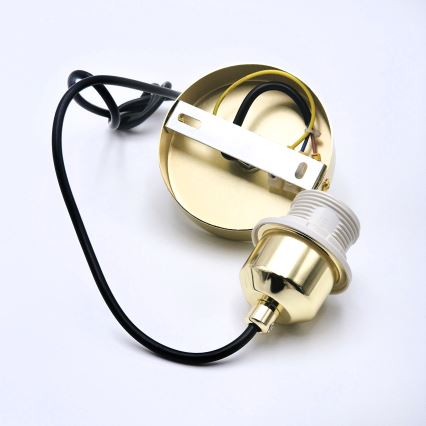 Csillár zsinóron HARMA 1xE27/15W/230V átm. 20 cm fehér/arany