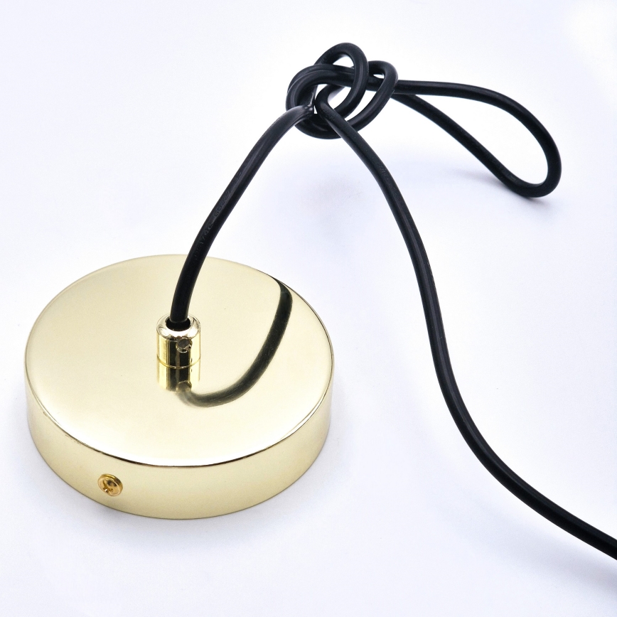 Csillár zsinóron HARMA 1xE27/15W/230V átm. 20 cm fehér/arany