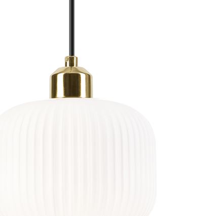 Csillár zsinóron HARMA 1xE27/15W/230V átm. 20 cm fehér/arany