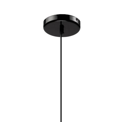 Csillár zsinóron HARMA 1xE27/15W/230V átm. 25 cm fehér/fekete