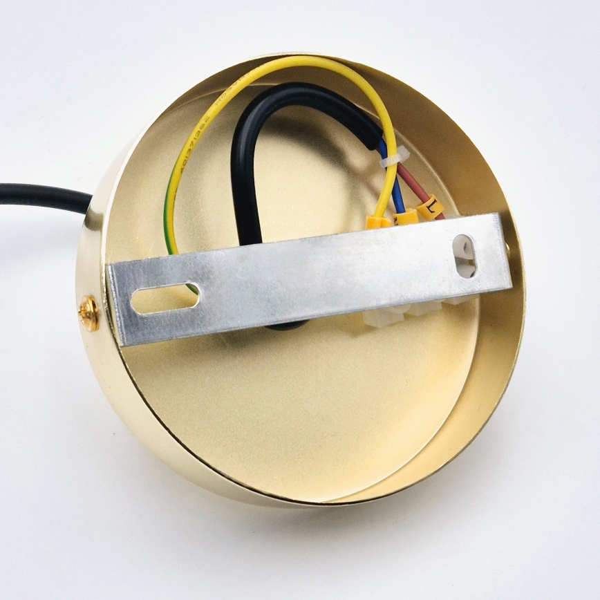 Csillár zsinóron HARMA 1xE27/15W/230V átm. 30 cm fehér/arany