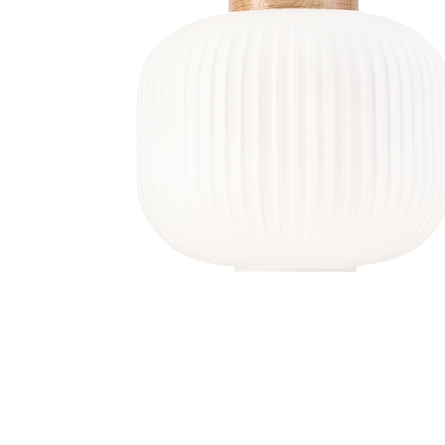 Csillár zsinóron HARMONY 1xE27/15W/230V átm. 20 cm fehér/tölgy