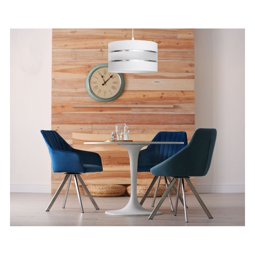 Csillár zsinóron HELEN 1xE27/15W/230V á. 35 cm fehér