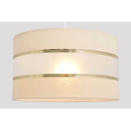 Csillár zsinóron HELEN 1xE27/15W/230V á. 35 cm krém/arany