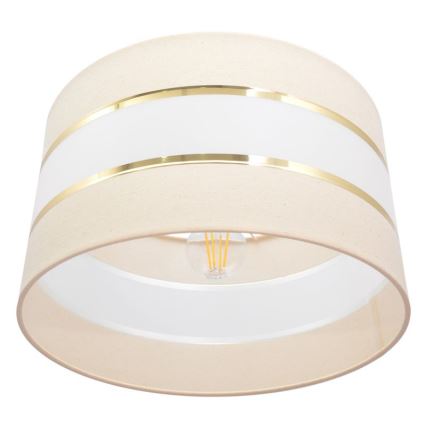 Csillár zsinóron HELEN 1xE27/15W/230V á. 35 cm krém/arany