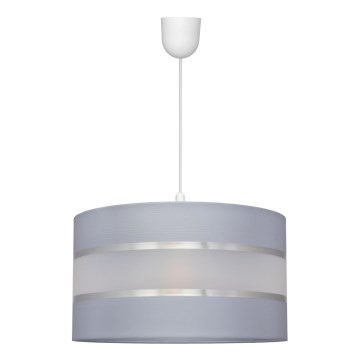 Csillár zsinóron HELEN 1xE27/15W/230V á. 35 cm szürke/ezüst