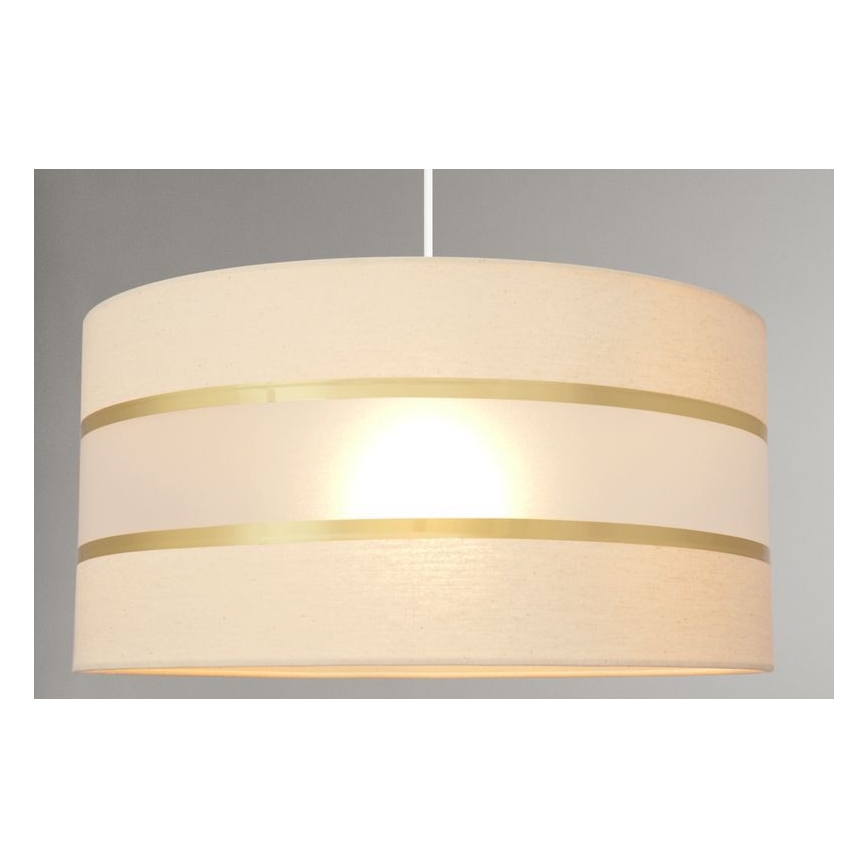 Csillár zsinóron HELEN 1xE27/15W/230V á. 40 cm krém/arany