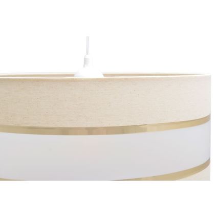 Csillár zsinóron HELEN 1xE27/15W/230V á. 40 cm krém/arany