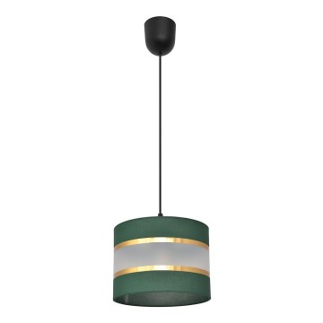 Csillár zsinóron HELEN 1xE27/15W/230V átm. 20 cm zöld/arany