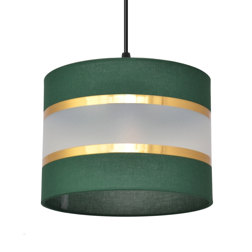 Csillár zsinóron HELEN 1xE27/15W/230V átm. 20 cm zöld/arany