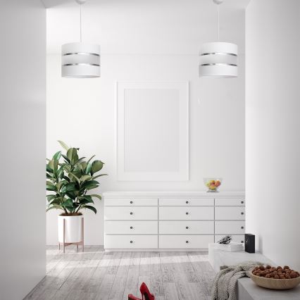 Csillár zsinóron HELEN 1xE27/15W/230V fehér