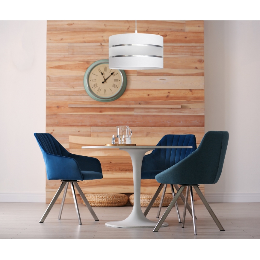 Csillár zsinóron HELEN 1xE27/15W/230V fehér