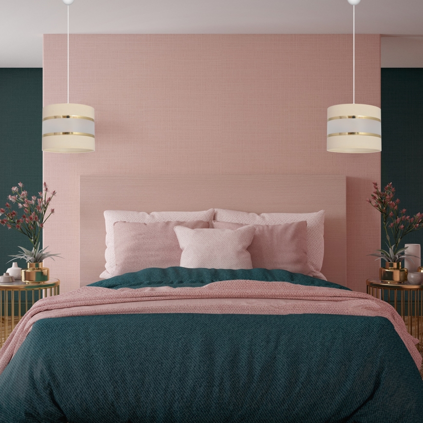 Csillár zsinóron HELEN 1xE27/15W/230V krém