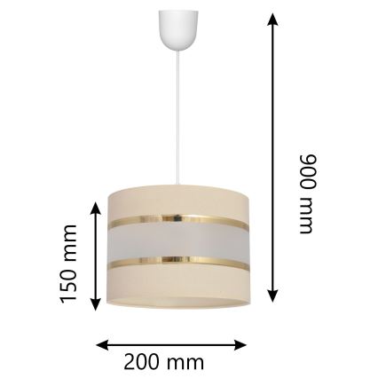 Csillár zsinóron HELEN 1xE27/15W/230V krém