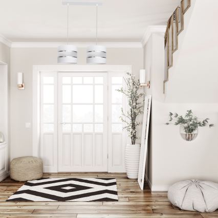 Csillár zsinóron HELEN 2xE27/15W/230V fehér