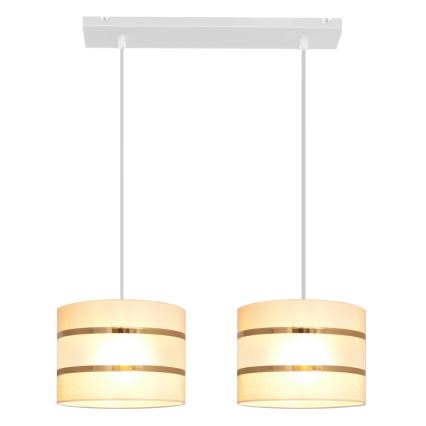 Csillár zsinóron HELEN 2xE27/15W/230V krém