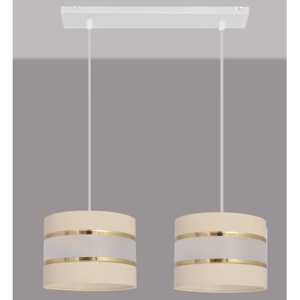 Csillár zsinóron HELEN 2xE27/15W/230V krém