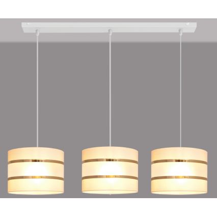 Csillár zsinóron HELEN 3xE27/15W/230V krém