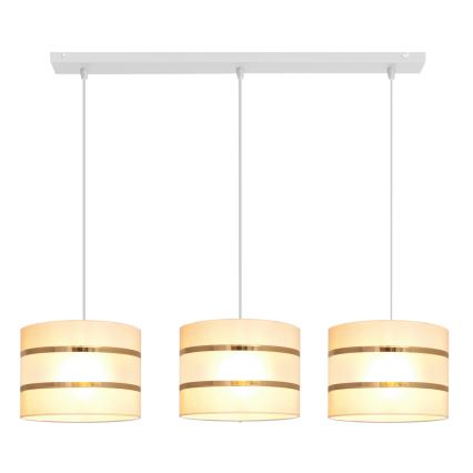 Csillár zsinóron HELEN 3xE27/15W/230V krém