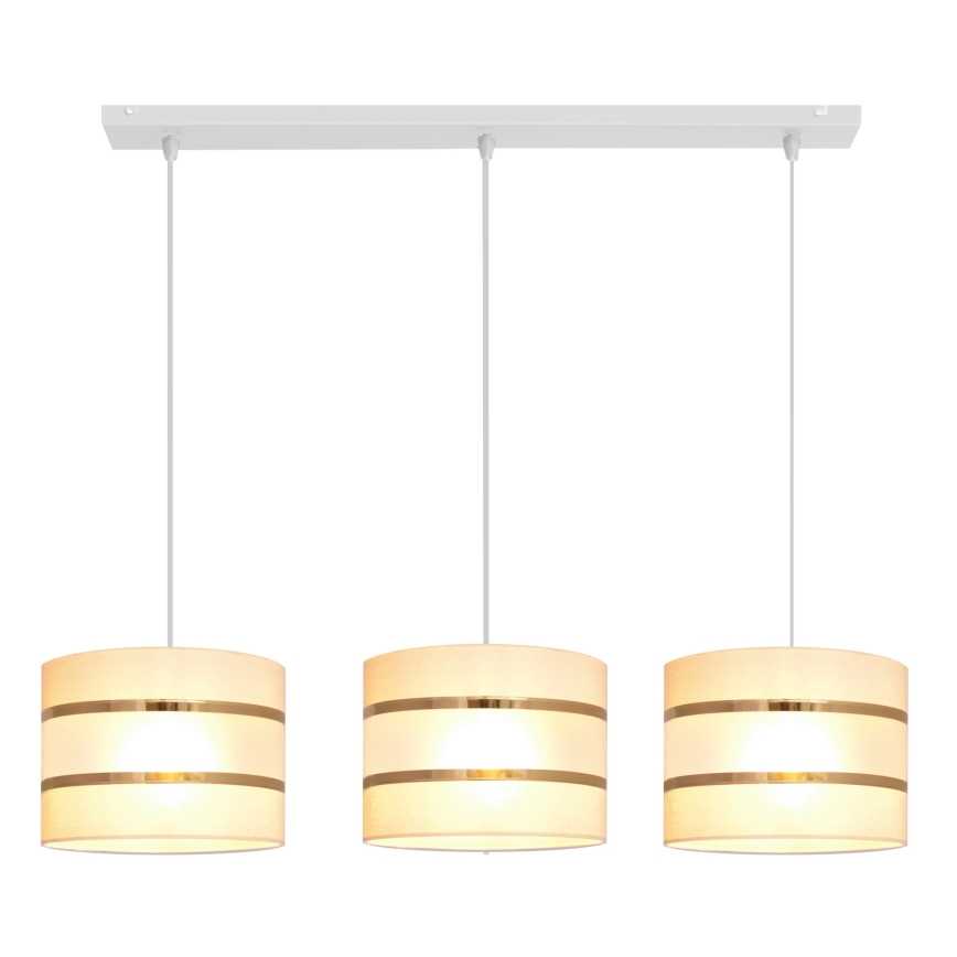 Csillár zsinóron HELEN 3xE27/15W/230V krém