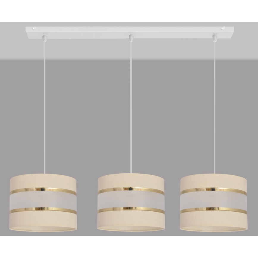 Csillár zsinóron HELEN 3xE27/15W/230V krém