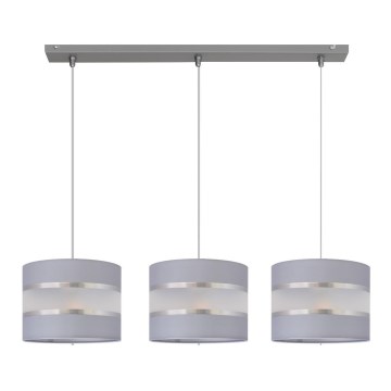 Csillár zsinóron HELEN 3xE27/15W/230V szürke/ezüst