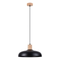 Csillár zsinóron INDY 1xE27/15W/230V átm. 38 cm fekete