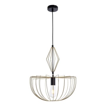 Csillár zsinóron JASMINA 1xE27/20W/230V átm. 40 cm arany