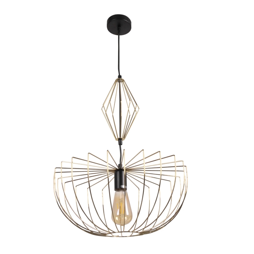 Csillár zsinóron JASMINA 1xE27/20W/230V átm. 40 cm arany