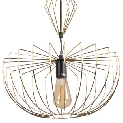 Csillár zsinóron JASMINA 1xE27/20W/230V átm. 40 cm arany